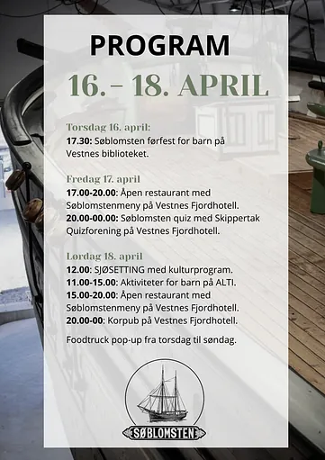 Prorgram for Sjøsetting av Søblomsten